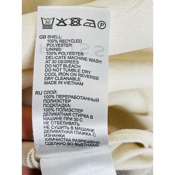 REISS women’s Lia Twin Pocket Overhead Dress size 6 Cream Resort wear - Picture 5 of 9